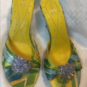 Rouge Helium Heeled Slip on sandal